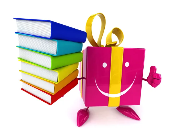 Gift with books — Stock Photo, Image