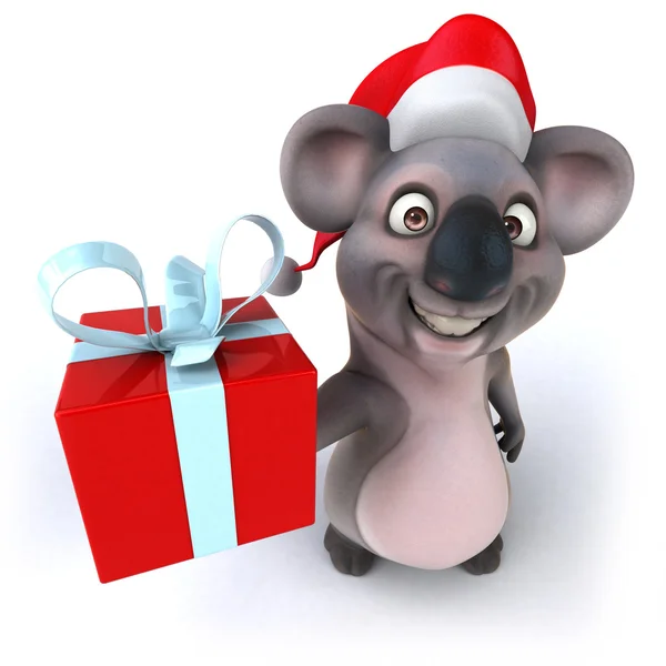 Koala s dárkem — Stock fotografie