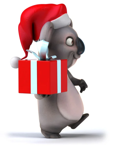 Koala with gift — Stock Photo, Image