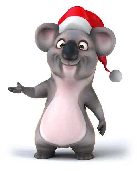 Koala com chapéu de Natal — Fotografia de Stock