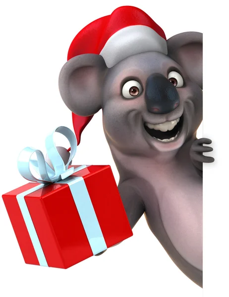 Koala mit Geschenk — Stockfoto