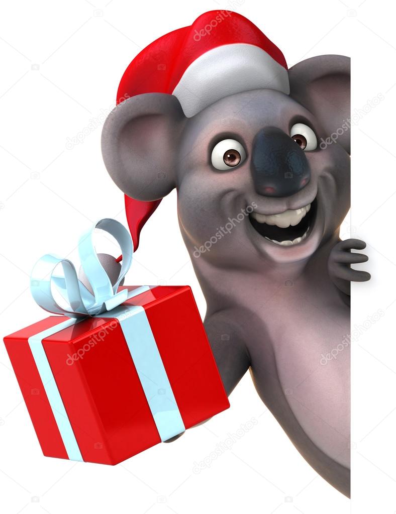 Koala with gift