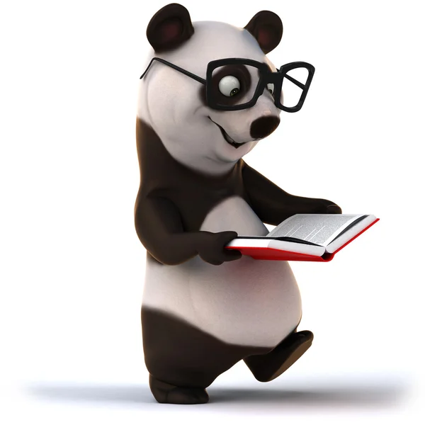 Panda con libro — Foto de Stock