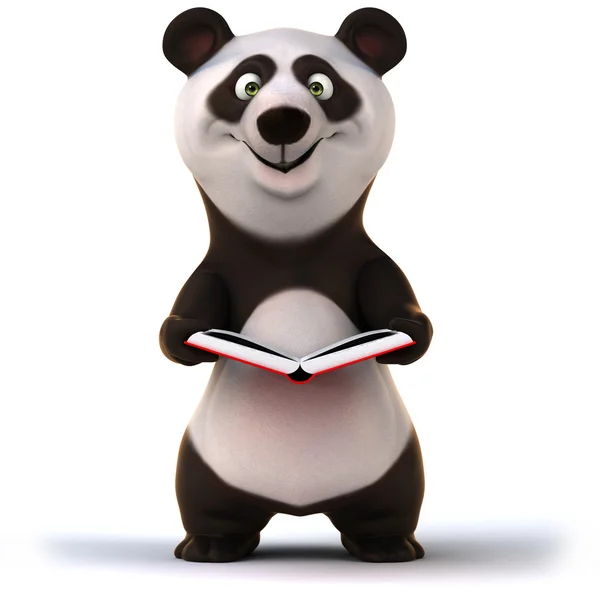 Panda con libro — Foto Stock