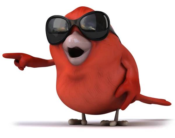 Красная птица — стоковое фото