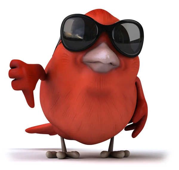 Ptak czerwony ilustracja — Zdjęcie stockowe
