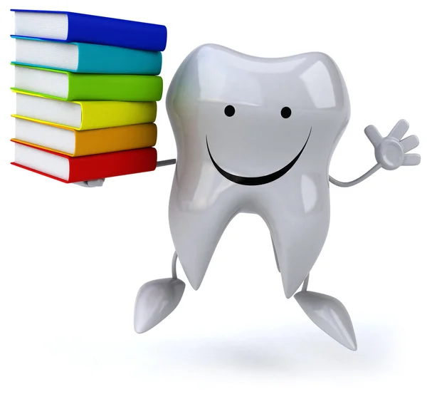 Tooth with books — Stock Photo, Image