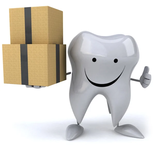 Tooth with boxes — Stock Photo, Image