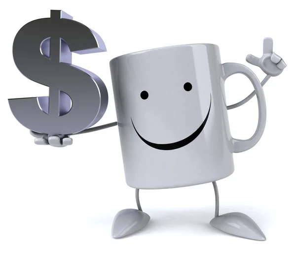 Mug with dollar sign — Stock Photo, Image