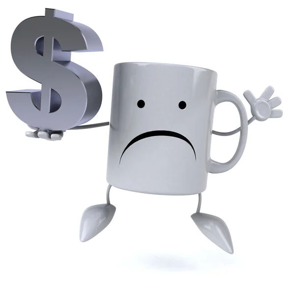 Mug with dollar sign — Stock Photo, Image