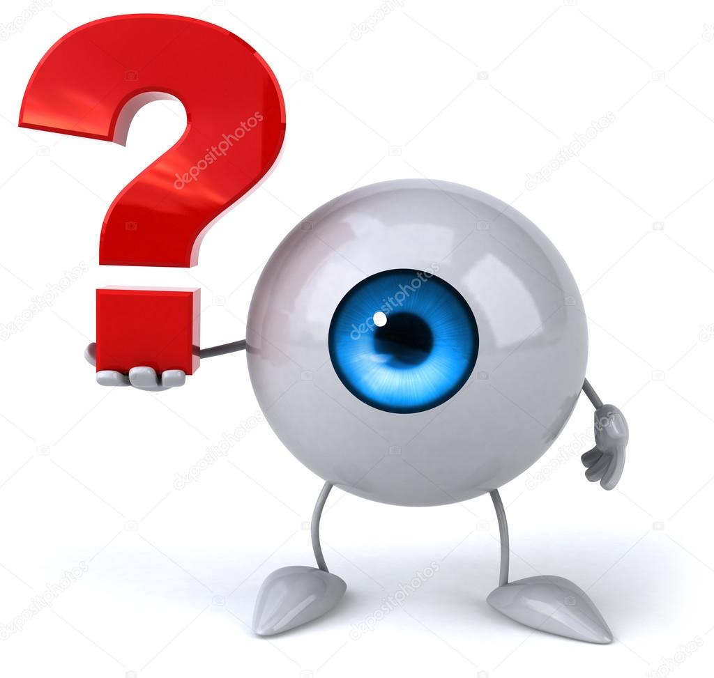 Eye with question sign