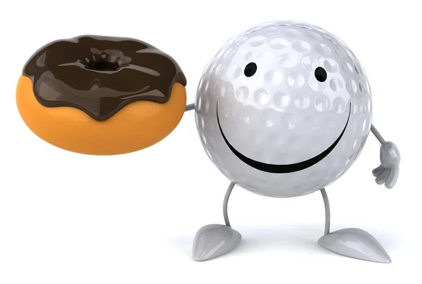 Bola de golfe com donut — Fotografia de Stock