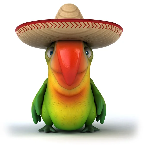 Papegaai in sombrero — Stockfoto