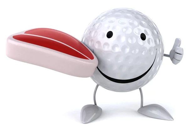 Bola de golfe com bife — Fotografia de Stock