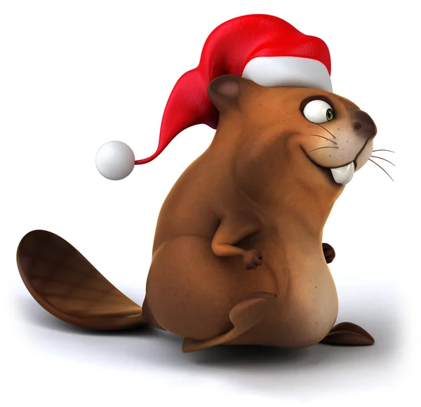 Kerstmis Beaver — Stockfoto