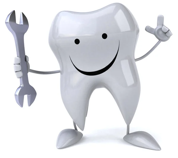 Tooth with Wrench — Stock Photo, Image