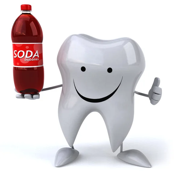 Tooth met soda — Stockfoto