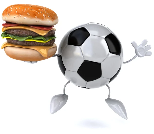 Ball with hamburger — Stock Photo, Image