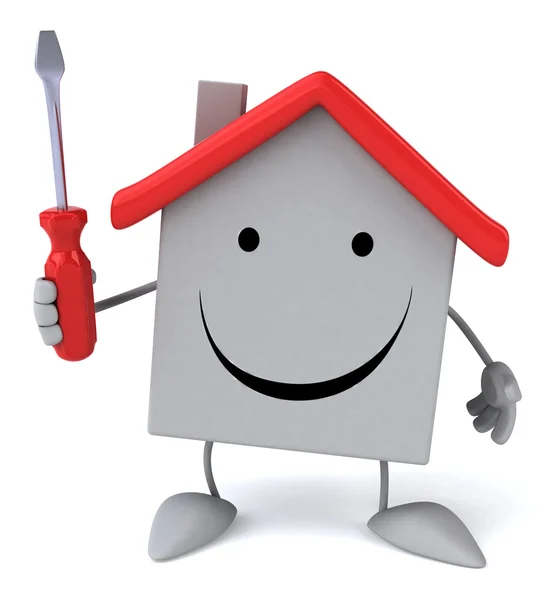 House with screwdriver — Stock Photo, Image