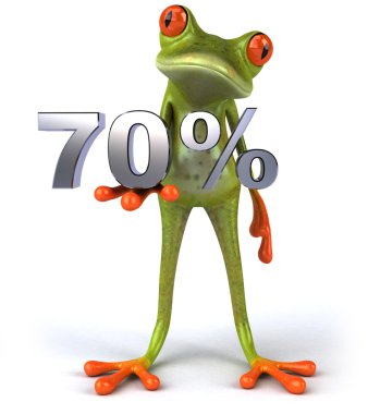 Kurbağa 70 yüzdeleri ile