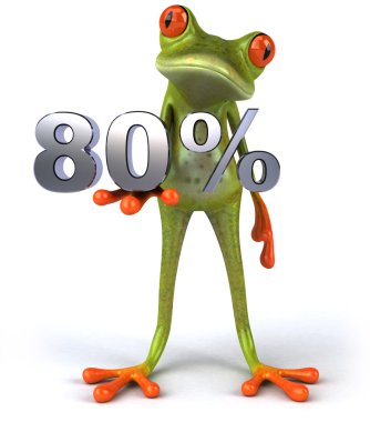 Kurbağa 80 yüzdeleri ile