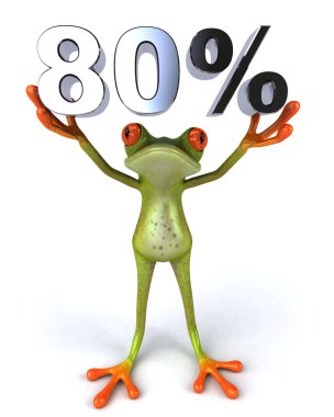 Kurbağa 80 yüzdeleri ile