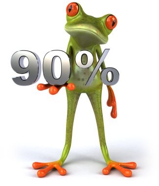 Kurbağa 90 yüzdeleri ile