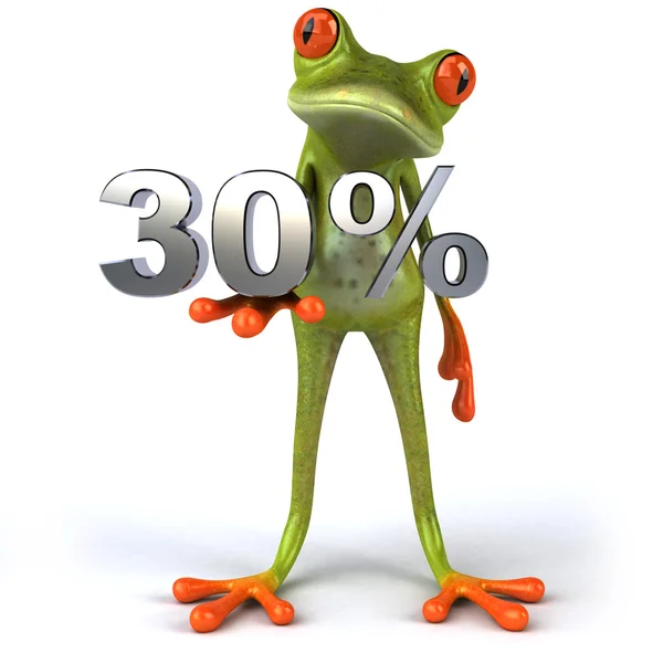 Frog with 30 percents — Stock Photo, Image