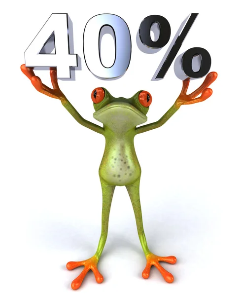 Frosch mit 40 Prozent — Stockfoto