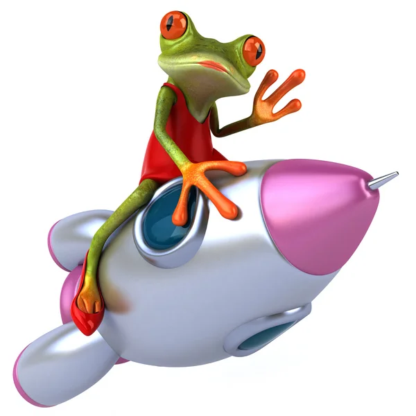 로켓과 개구리 — 스톡 사진