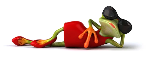 Frog in red dress — Stock Photo, Image