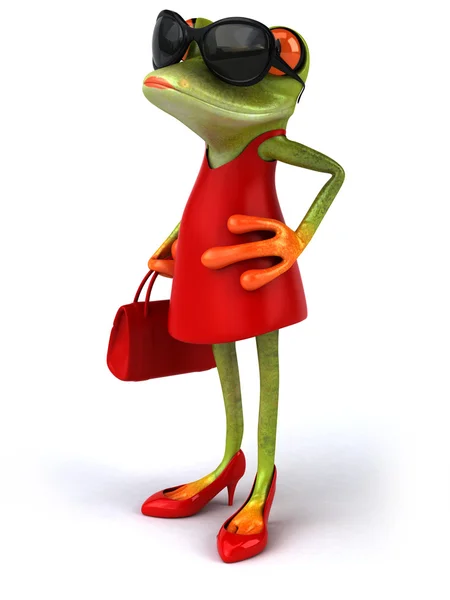 Frog in red dress — Stock Photo, Image