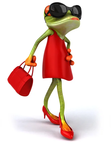 Frog in red dress — Stock Photo, Image