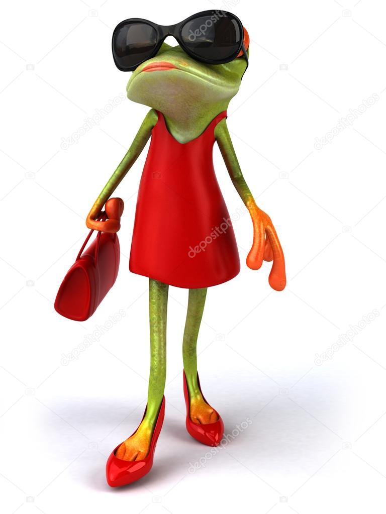 Frog in red dress Stock Illustration by ©julos #55389319