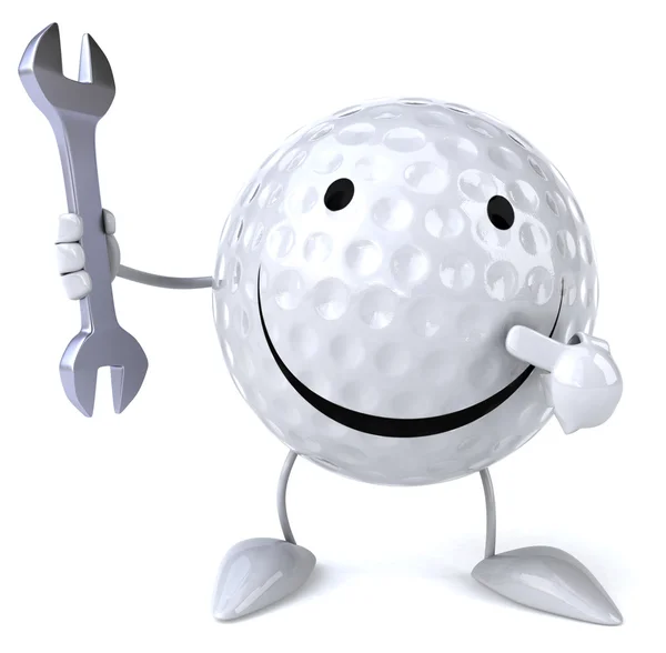 Pelota de golf con llave inglesa — Foto de Stock