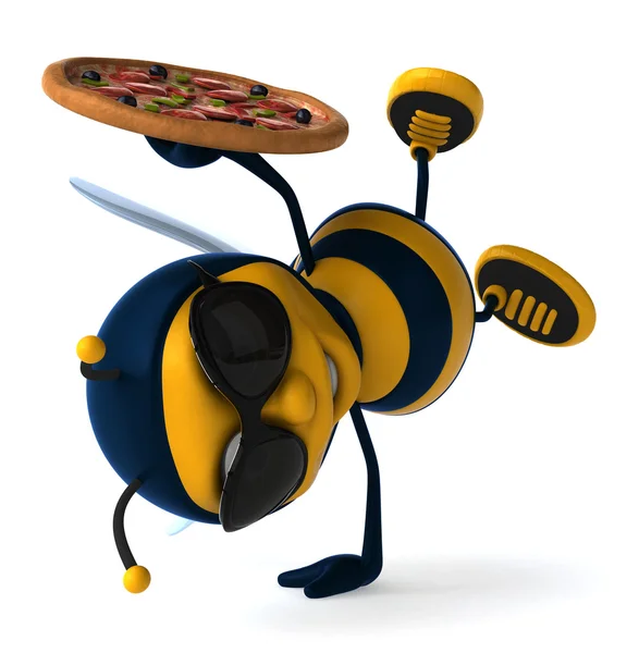 Abeille avec pizza — Photo