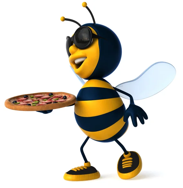 Abeille avec pizza — Photo