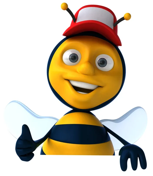 Bee with board — Stock Photo, Image