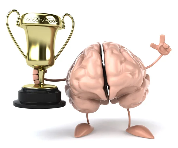 Brain with golden cup — Stock Photo, Image