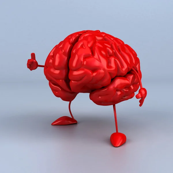 Red brain — Stock Photo, Image