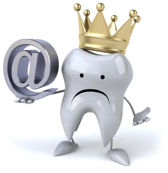 Tooth in crown with email — Stock Photo, Image