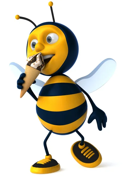 ผึ้งกับไอศครีม — ภาพถ่ายสต็อก