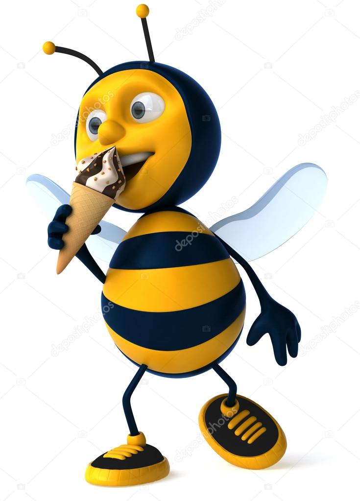 Bee with ice-cream