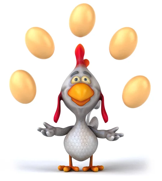 Chicken with eggs — Stock Photo, Image