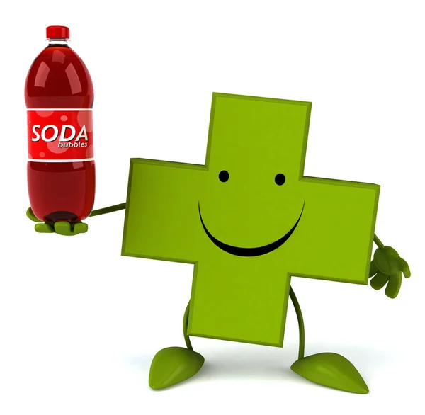 Lékárna kříž s soda — Stock fotografie