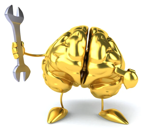 Brain with Wrench — Stock Photo, Image