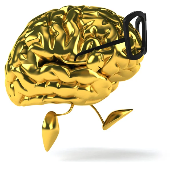 Cérebro dourado — Fotografia de Stock