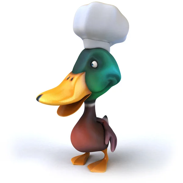 Pato com chapéu de chef — Fotografia de Stock