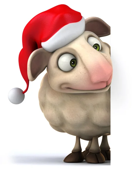 Ovelhas de Natal com bordo — Fotografia de Stock