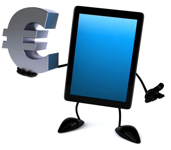 Euro simgesi ile tablet — Stok fotoğraf